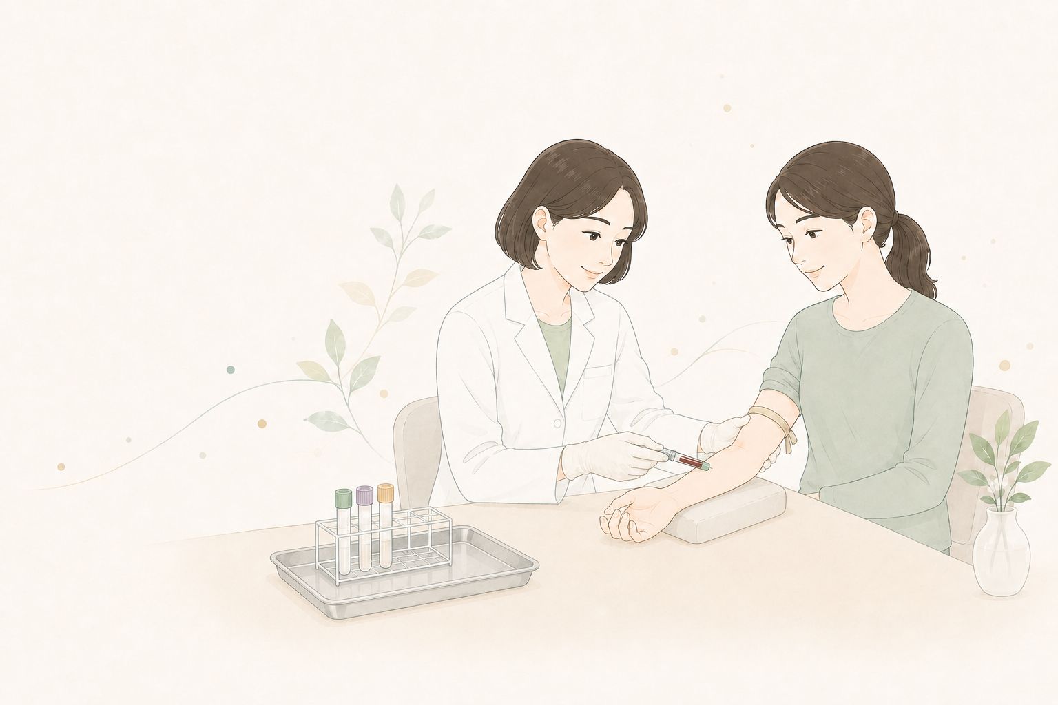 採血している様子